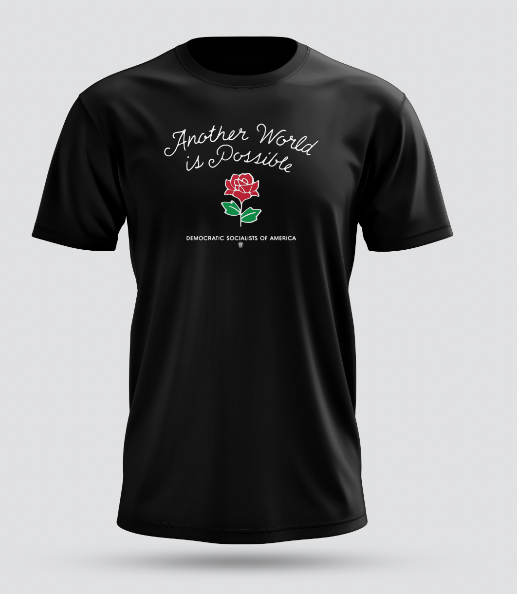 Another World Is Possible t-shirt designed by Billie Fabrikant
