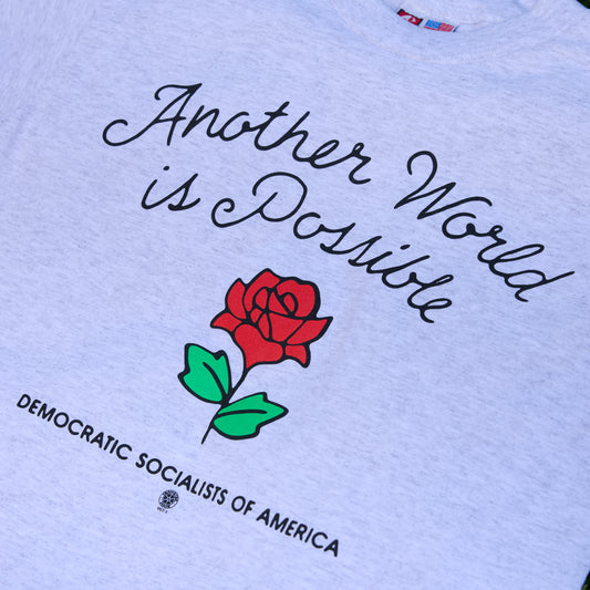 Another World Is Possible t-shirt designed by Billie Fabrikant