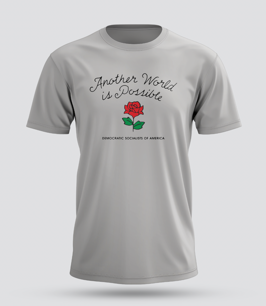Another World Is Possible t-shirt designed by Billie Fabrikant